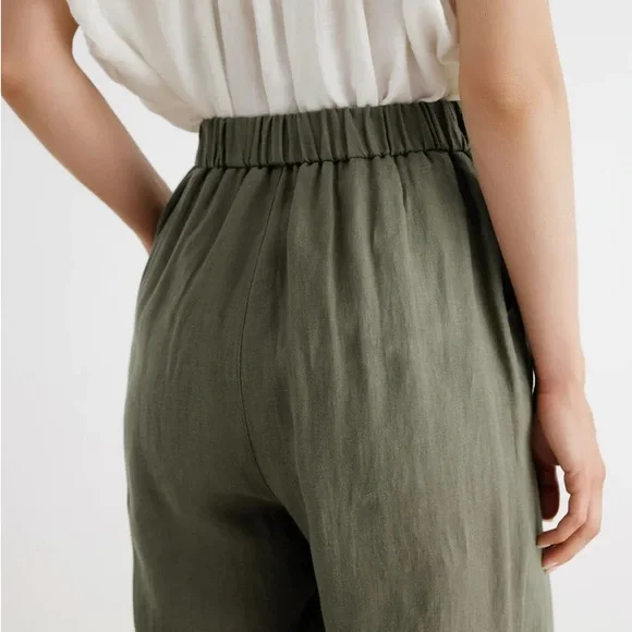 Linen cropped pants - Picture 5 of 7